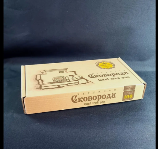 Сковорода &Oslash;24см, борт 4см, чугунная из деревьев. ручкой из стекла. кр. (Т302С3) Т302С3 фото