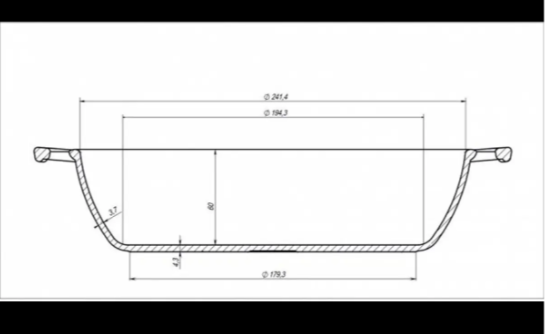 Жаровня &Oslash;24см, глубина 6см, вес 2,1 кг. чугунная (Т102) 0409 фото